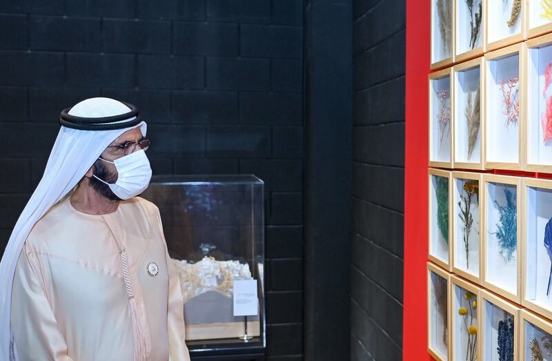 Sheikh Mohammed bin Rashid, Vice President and Ruler of Dubai, visited several pavilions at Expo 2020 Dubai on Thursday. All photos: WAM