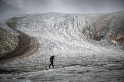 Swiss glaciers broke all records for melting in 2022.  AFP