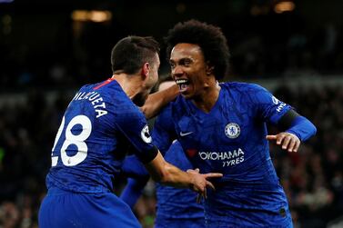 Willian, right, had asked for a three-year contract but Chelsea were only willing to offer two years. Reuters