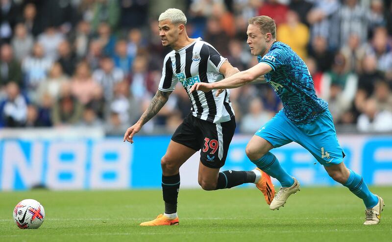 CM: Bruno Guimaraes (Newcastle). Proved throughout the season that he’s a top-class midfielder and was at it again in Newcastle’s 6-1 demolition of Tottenham. Provided his usual link-up play in midfield and was simply too good for the opposition. AFP