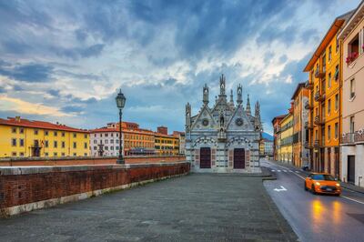 The church of Santa Maria della Spina in Pisa,Tuscany, Italy. Getty Images