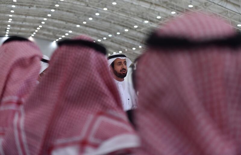 Saudi Arabia's Health Minister Tawfiq Al Rabiah speaks to reporters after receiving the Pfizer-BioNTech COVID-19 coronavirus vaccine. AFP