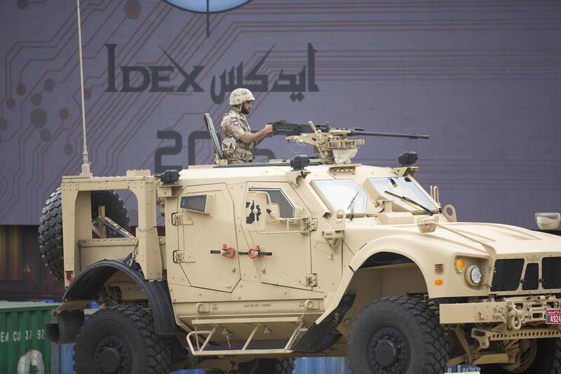 An armoured personnel carrier during the show at Adnec. Donald Weber / Crown Prince Court - Abu Dhabi