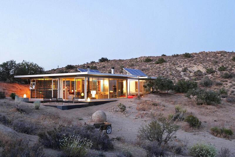 8. The Off-grid ItHouse in California's Yucca Vallery is an ideal digital detox holiday home (it has no Wi-Fi, but there are bunnies that scamper at dusk), and is constructed from glass to make the most of the desert views.