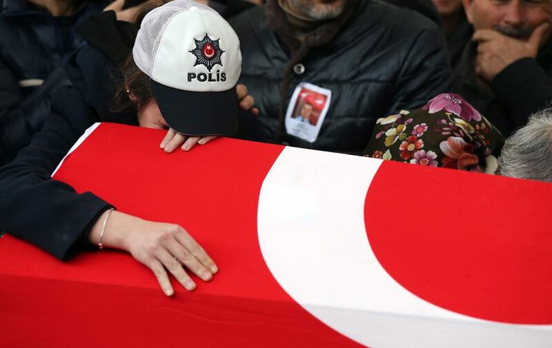 The bomb attack outside the Vodafone Stadium, home of the Baskitas football team, in Istanbul killed 44 people. Tolga Bozoglu / EPA