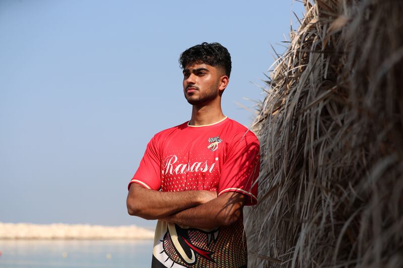Ali Naseer at the Desert Vipers jersey launch and press conference on Monday, January 9, 2023, ahead of the new International League T20. Chris Whiteoak / The National