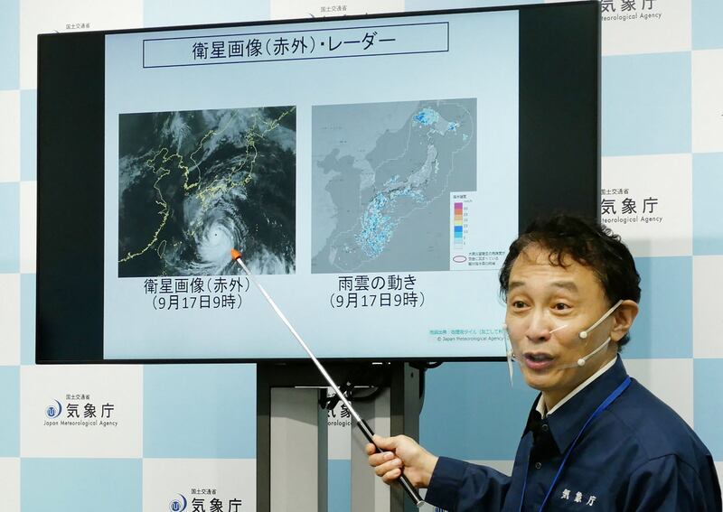 A Japanese Meteorological Agency official said the typhoon had been classified in its top category of 'violent'. AFP