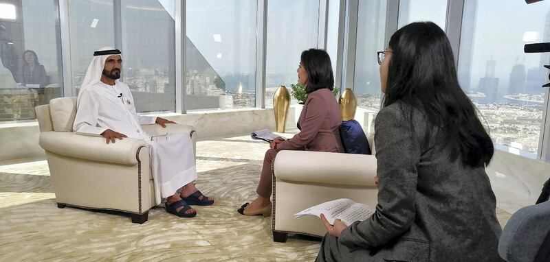 In an interview with China’s state TV broadcaster China Central Television (CCTV) Sheikh Mohammed bin Rashid, Vice President and Ruler of Dubai, applauded the strong relations that the UAE and China have built since establishing diplomatic ties in 1984. WAM