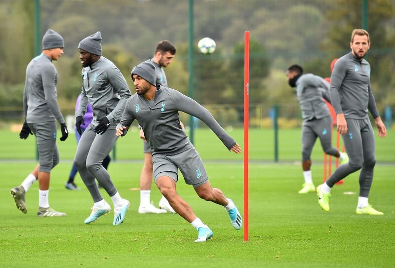 Tottenham Hotspur midfielder Lucas Moura attends a team training session at Tottenham Hotspur's Enfield Training Centre, in north London. AFP