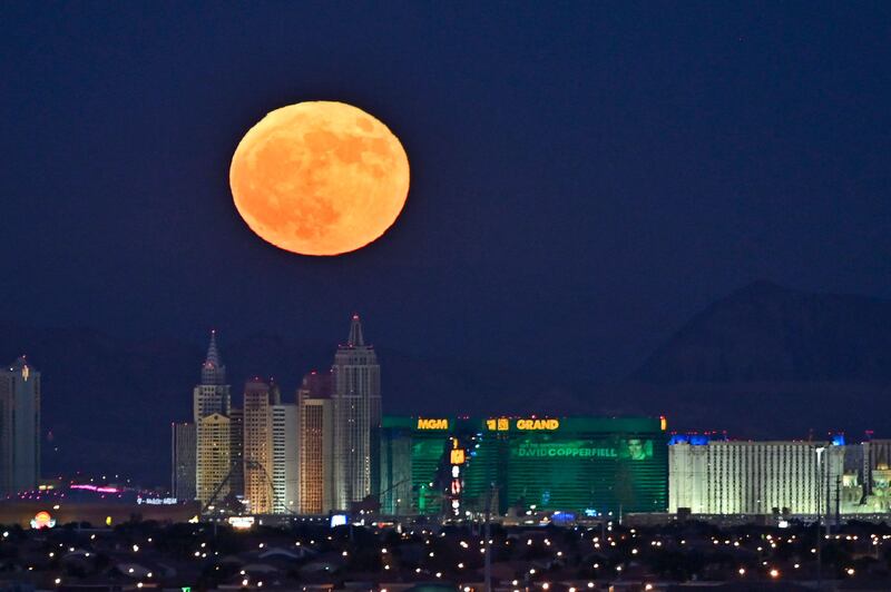 A full Hunter's Moon was seen in Las Vegas on October 31 last year. Photo: Alamy