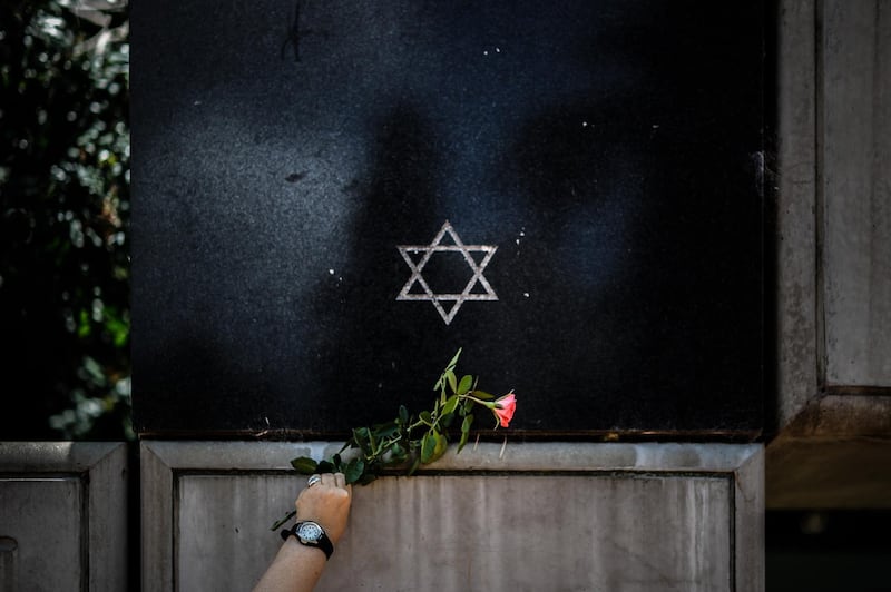 National Monument to the Victims of the Holocaust, Buenos Aires, Argentina, 22 January 2020. Juan Ignacio Roncoroni/ EPA