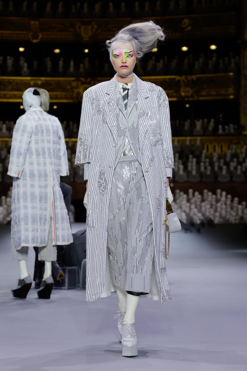 The Thom Browne show was set to Visage’s song Fade to Grey. Photo: Thom Browne  