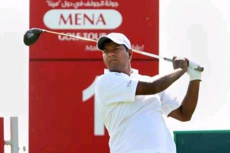 Shafiq Masih in action during the  Ras Al Khaimah Classic at the Tower Links Golf Club.