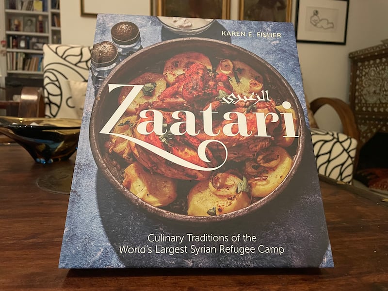 Professor Fisher's book about life and the cuisine in Zaatari 
