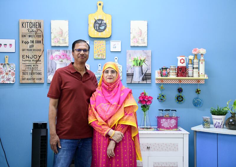 Siddiqa and her husband Akhtar Alam work on projects together, as a way of bonding