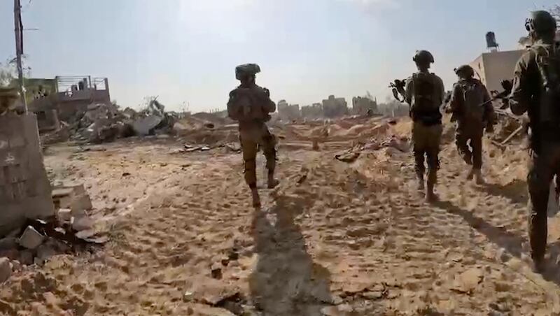 Israeli soldiers operate in the Gaza Strip, after a temporary truce expired between Israel and the Palestinian group Hamas. Reuters