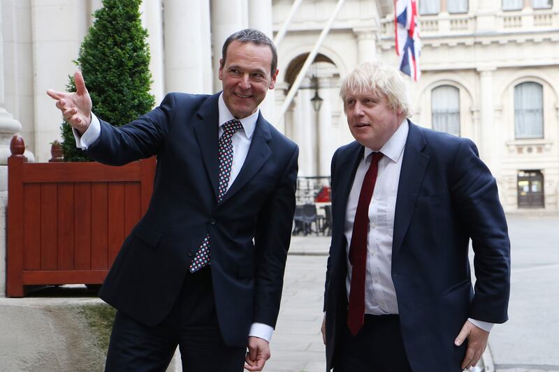 Boris Johnson and Simon McDonald in 2016. Photo: Foreign, Commonwealth & Development Office