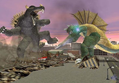 Godzilla: Destroy All Monsters Melee (2002) features different versions of the monster from over the decades. Photo: Pipeworks Studio