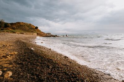 The rocky beach extends several kilometres from the springs. Erin Clare Brown / The National