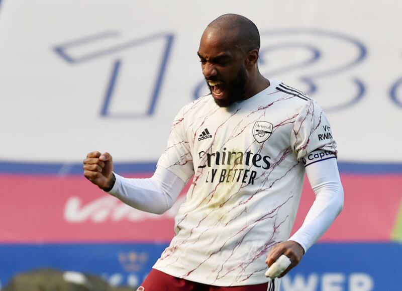 Alexandre Lacazette - 9: Started up front with Aubameyang given breather on bench and led the line brilliantly in his captain’s absence. Confident finish from spot just before break. Showed great strength to help begin move for third goal. Just edged man of the match from Pepe. Reuters