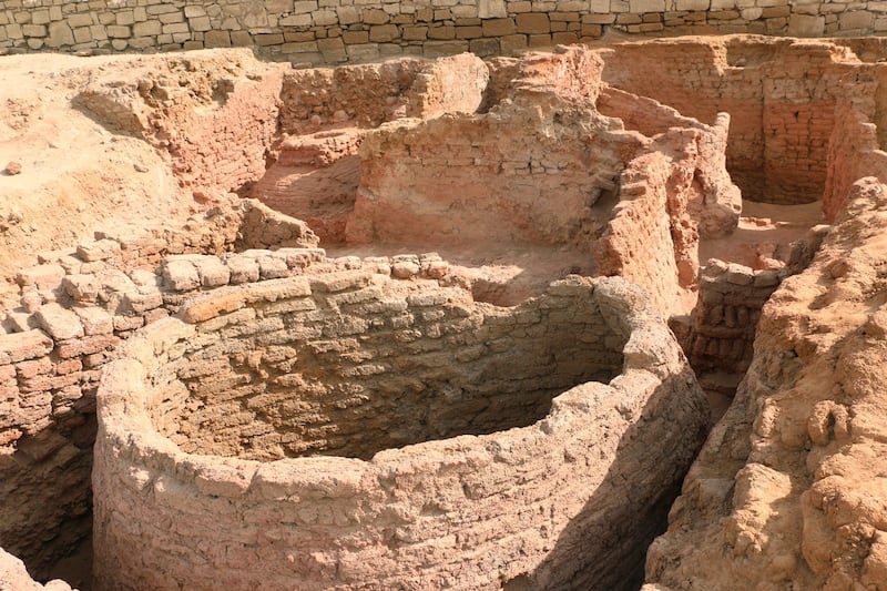 Some of the silos discovered at the Kom Ombo Temple complex in Aswan. Photo: Ministry of Tourism & Antiquities