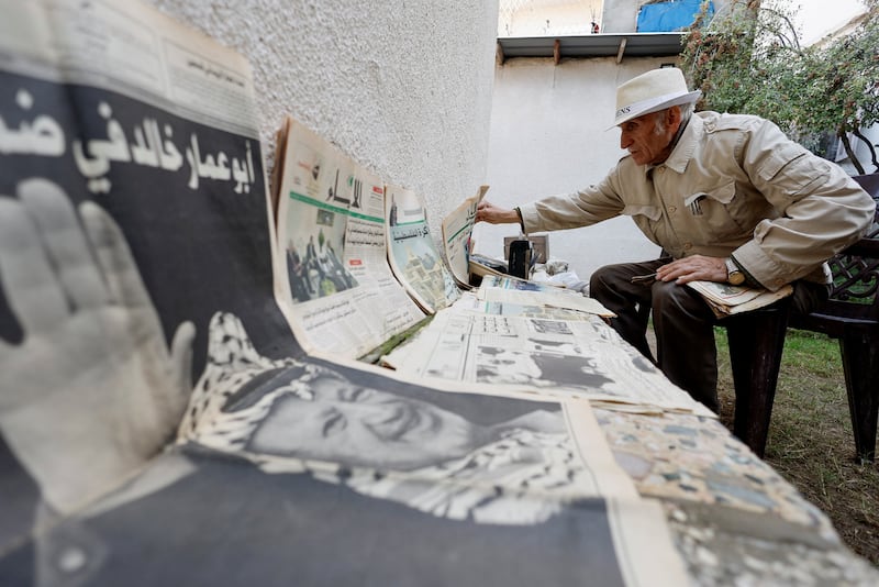 Palestinian Talal Taha began collecting newspapers in the 1970s