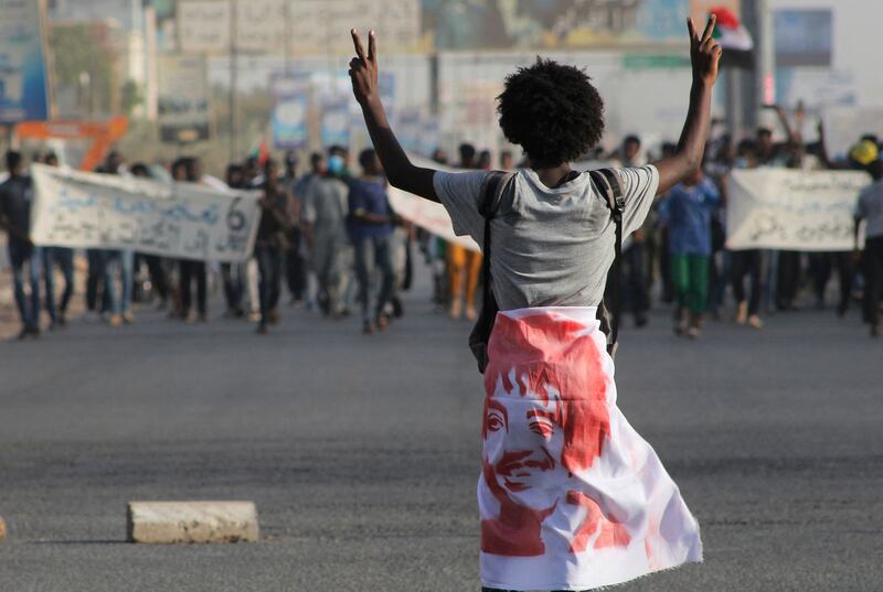 Sudanese protesters rally in Kartoum against military rule on the anniversary of previous popular uprisings. AFP