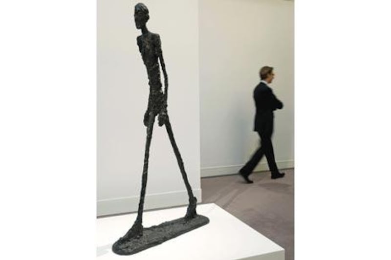 L'homme Qui Marche I by Alberto Giacometti was sold for a record 65m pounds at Sotheby's in London last week.