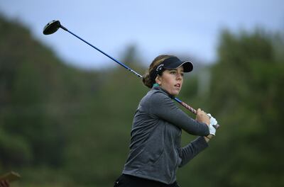 GALLOWAY, NEW JERSEY - OCTOBER 02: Georgia Hall of England hits her drive on the second hole during the second round of the ShopRite LPGA Classic presented by Acer on the Bay Course at Seaview Hotel and Golf Club on October 02, 2020 in Galloway, New Jersey.   Michael Cohen/Getty Images/AFP
== FOR NEWSPAPERS, INTERNET, TELCOS & TELEVISION USE ONLY ==
