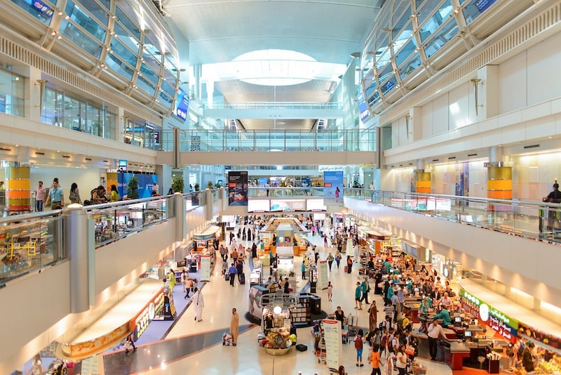 Passenger traffic at Dubai in the last three months of 2023 rose 13.8 per cent year-on-year to 22.4 million. Photo: DXB