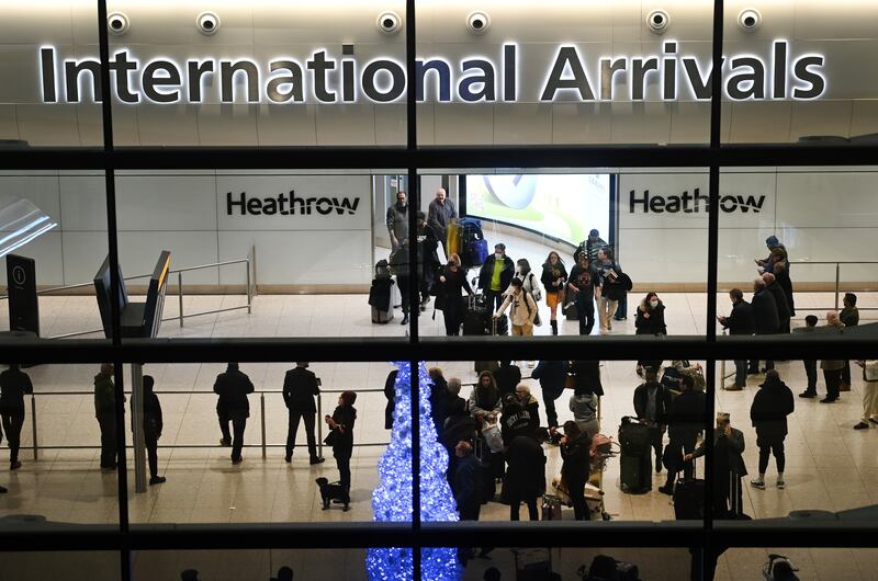 Travellers this month at Heathrow Airport, where visitor numbers from GCC countries have been steadily increasing. EPA