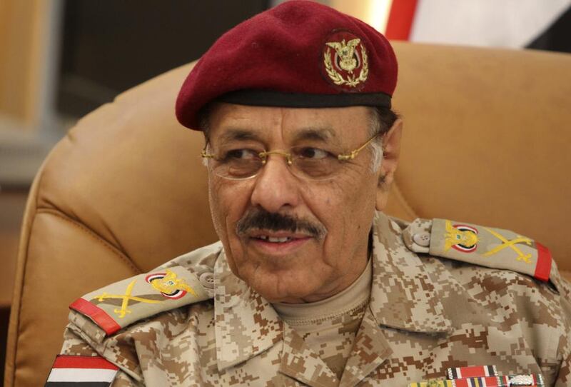 Vice president Gen Ali Mohsen Al Ahmar said that Houthis are better known for their political trickery then their military might and that the rebel group is looking to oust former president Ali Abdullah Saleh. Mohamed Al Sayaghi / Reuters