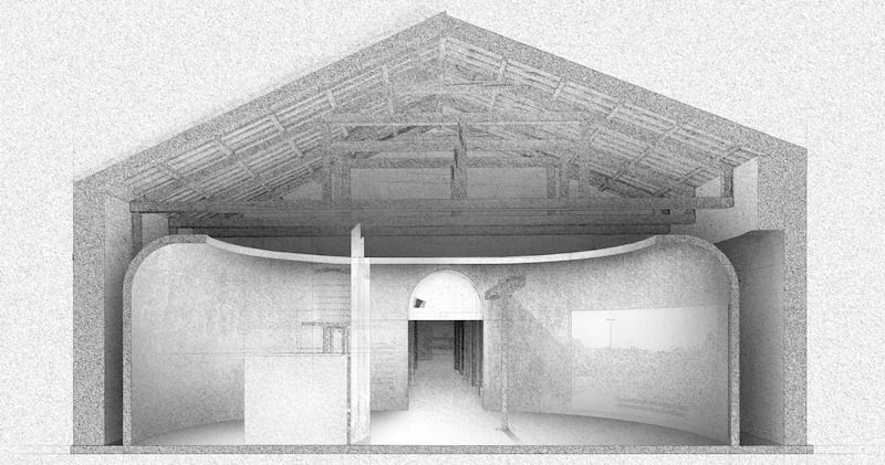 A rendering of the Lebanese Pavilion by architect Aline Asmar d’Amman.