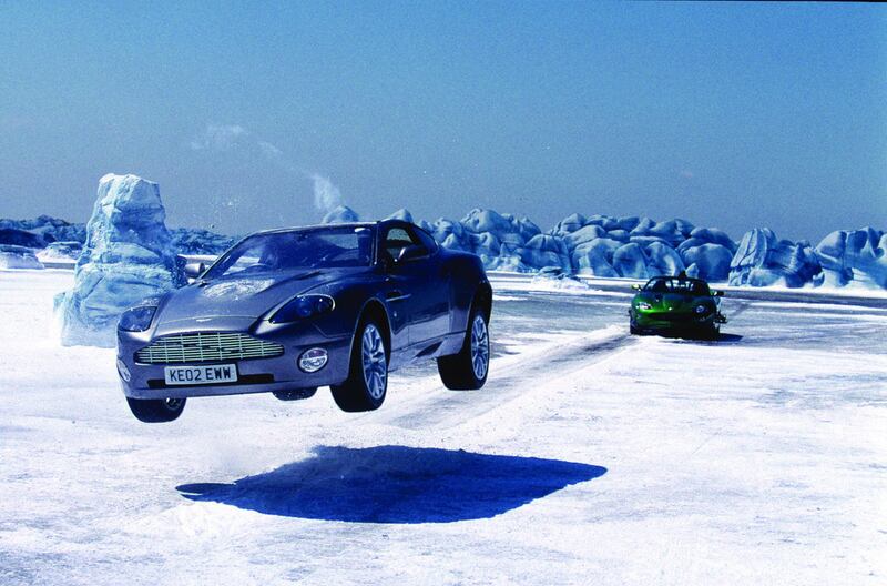 Die Another Day - 2002 JAMES BOND CARS CHASES ASTON MARTIN JAGUAR XK ICE SCENE STILL LEE TAMAHORI. REX Shutterstock