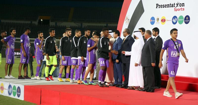 Al Ain losing following a penalty shoot-out with Al Wahda in the Arabian Gulf Super Cup match played in Cairo, Egypt. Courtesy AGL