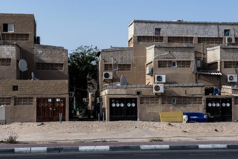 Example of Emirati sha’bi houses in Madinat Zayed. Courtesy Yasser Elsheshtawy / National Pavilion UAE la Biennale di Venezia.