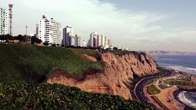 The affluent seaside suburb of Miraflores, Lima