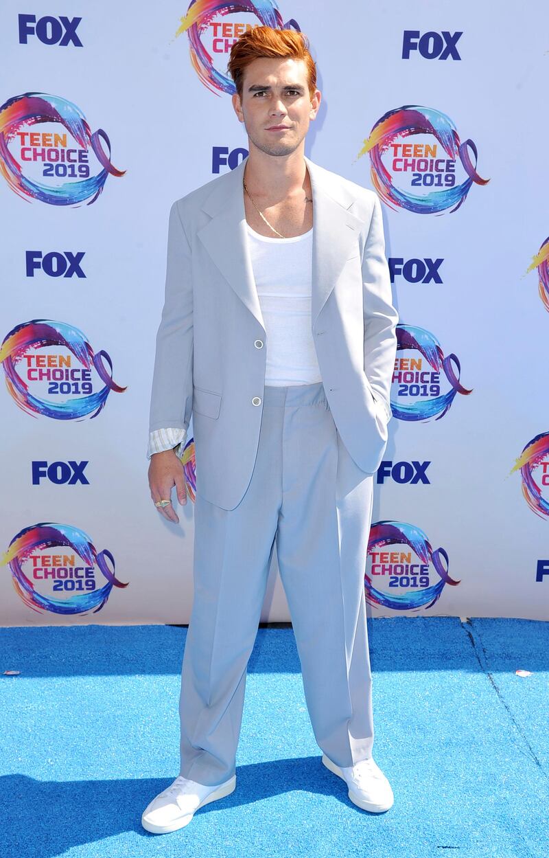 KJ Apa attends the 2019 Teen Choice Awards in California on August 11, 2019. AP