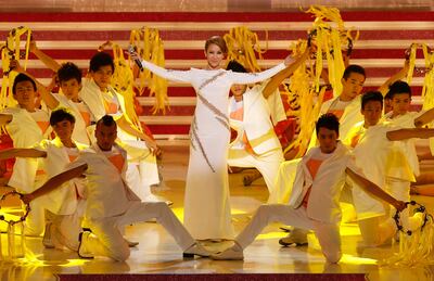 Coco Lee performs at a ceremony in Hong Kong in 2012. AP