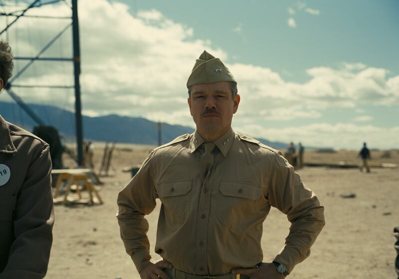 Matt Damon plays Leslie Groves in Oppenheimer