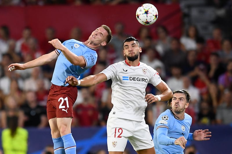 Rafa Mir – 6. Came on for Rakitic at half time, he gave Sevilla a physical presence up top which helped the Spanish side but struggled to have any real chances. AP Photo 