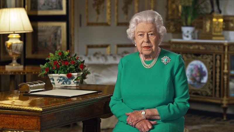 Queen Elizabeth II during her address to the nation and the Commonwealth in relation to the coronavirus epidemic, recorded at Windsor Castle on April 5, 2020. Reuters