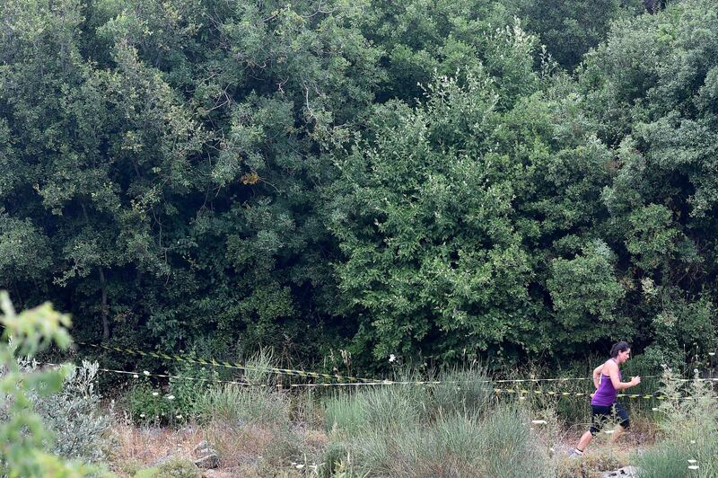 A participant takes part in the annual of Hannibal race Lebanon 2019 in Zen village, district of Batroun north Beirut, Lebanon. More than eight hundred Lebanese and foreign Participants took part in an eight km obstacle race. Courses are uniquely designed to test mental and emotional fitness. EPA