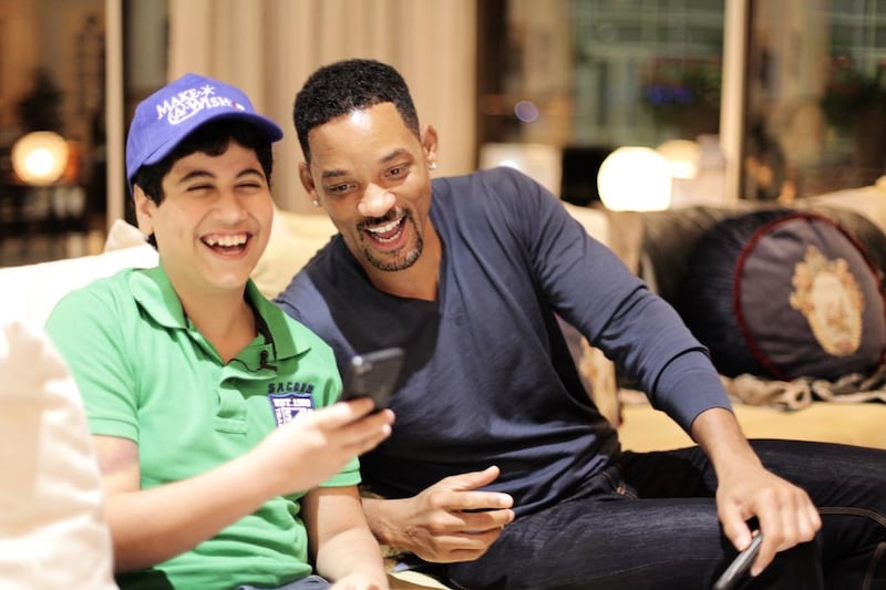 “I said I wanted to meet Will Smith. He makes me laugh so much," says Adam Salim, 12, who has been diagnosed with Von Willebrand disease.  Courtesy Make-A-Wish Foundation UAE  