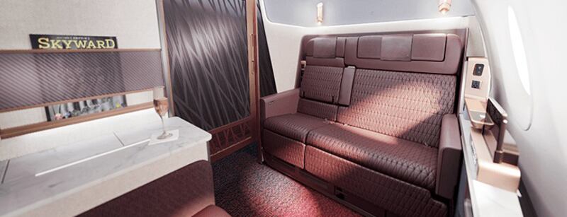 The luxurious first-class has been reduced to just six seats 