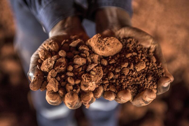Crushed bauxite at Guinea's Kamsar, where EGA is building a bauxite mine. Guines has more than one-quarter of the world's deposits of the ore, which is refined into aluminium Waldo Swiegers / Bloomberg