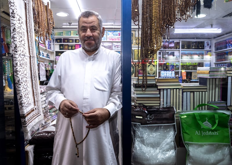 Mohammad Riffai, of Syria, has been working at Najma Demasdcus Book Shop for 15 years