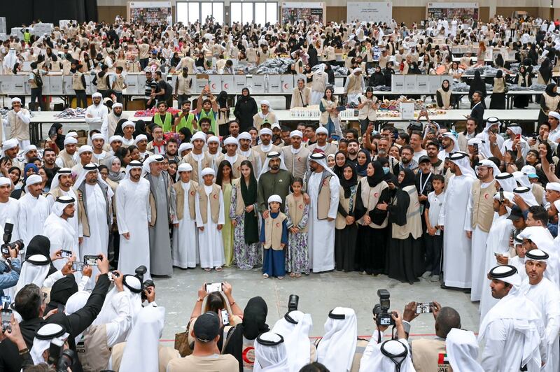 Volunteers descended upon Dubai World Trade Centre in great numbers. Photo: Dubai Media Office