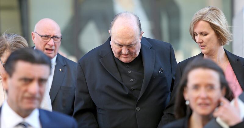 epa06755092 Archbishop Philip Wilson arrives at Newcastle Local Court in Newcastle, New South Wales, Australia, 22 May 2018. Adelaide Archbishop Philip Wilson has been found guilty on four charges of concealing child sexual abuse during the 1970's.  EPA/PETER LORIMER  AUSTRALIA AND NEW ZEALAND OUT