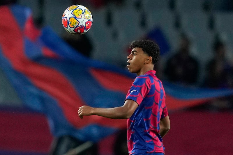 Lamine Yamal is Barcelona's youngest goalscorer aged 16 years and 87 days. AFP